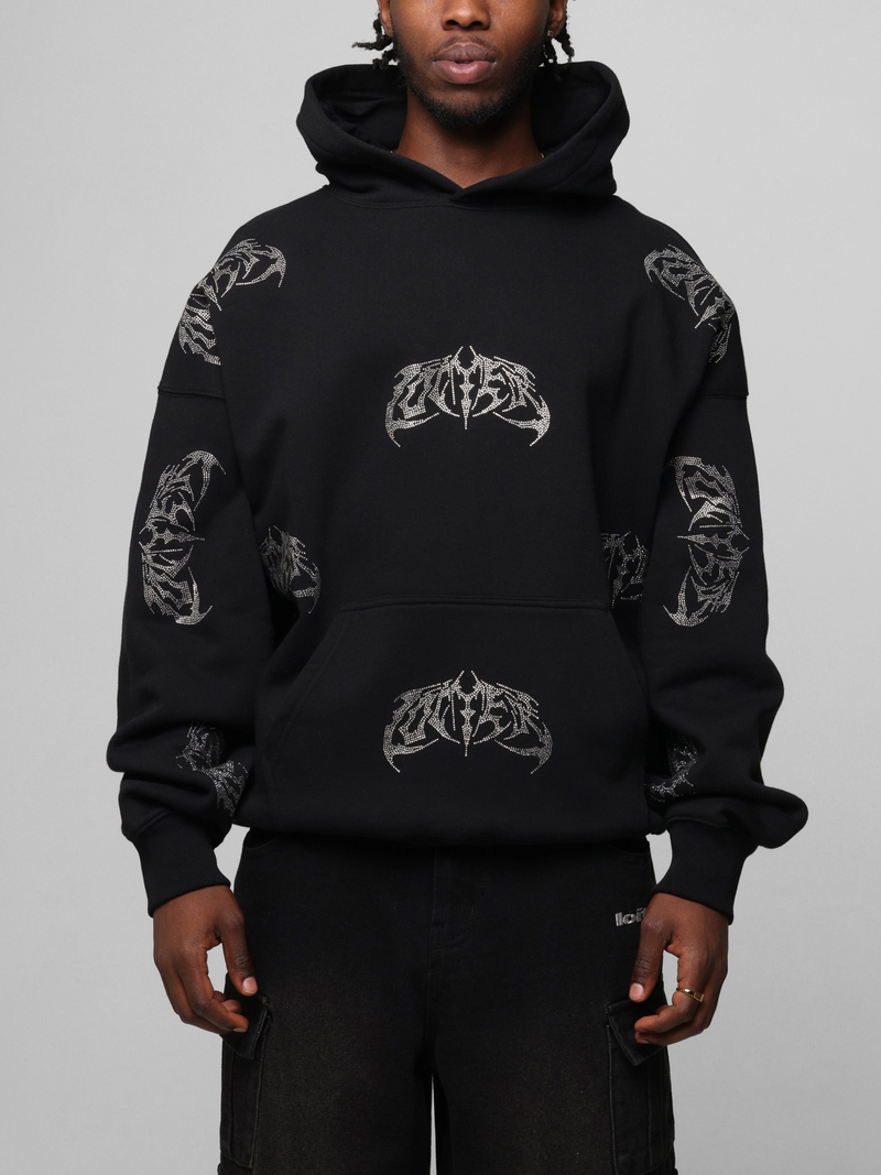 Silver Rhinestone Hoodie