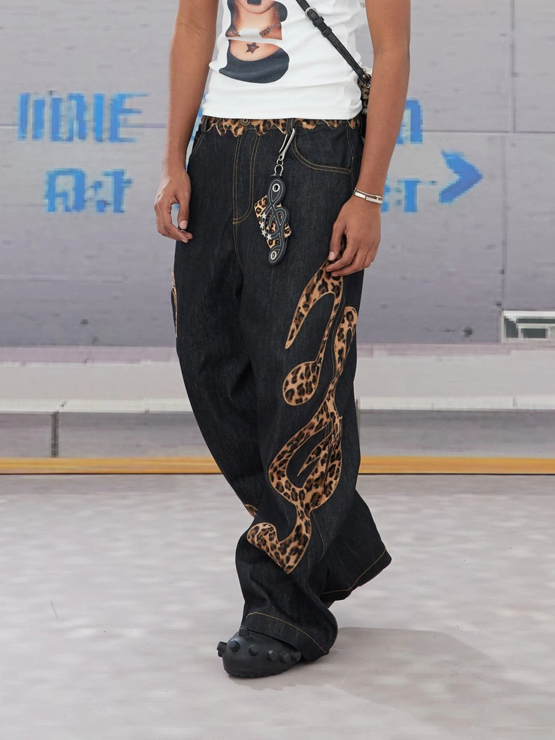 Leopard Coil Denim