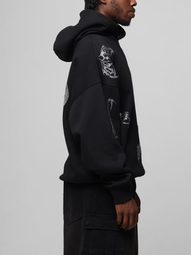 Silver Rhinestone Hoodie
